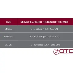 OTC KidsLine Knee Sleeve, Open Patella, Neoprene, Black