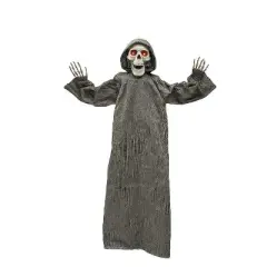Morris Costumes 4 Ft. Hanging Gray Skeleton Reaper Halloween Decoration