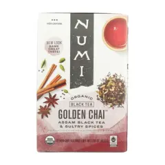 Numi Organic Golden Chai Black Tea - Case of 6/18 Bags