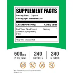BulkSupplements Red Yeast Rice Extract Capsules