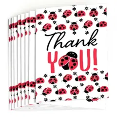 Big Dot of Happiness Happy Little Ladybug - Baby Shower or Birthday Party Thank You Cards (8 count)