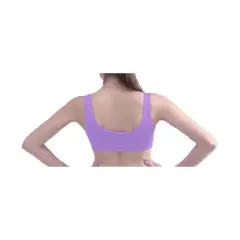 Allegra K Women Seamless Middle Impact Pocket Sport Bra