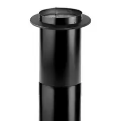 DuraVent 6DBK-TL DuraBlack Single Wall Telescoping Black Finishing Stove Pipe to Vent Smoke & Exhaust, 48 to 64 Inches Long x 6 Inch Diameter