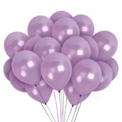Treasures Gifted Pearlescent Pastel Purple Balloons - 12 Inch Latex Balloons - 100 Pack