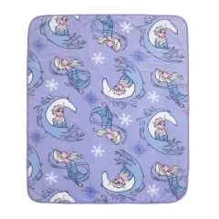 NoJo Disney Frozen 2 Elsa and Nokk Lavender and Pink Super Soft Toddler Blanket - 40"x 50"