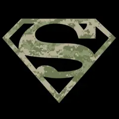 Superman Camo Logo Black T-shirt Toddler Boy to Youth Boy