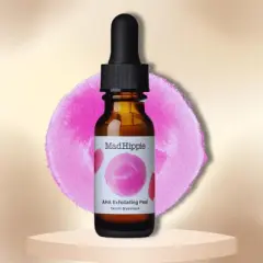 Mad Hippie AHA Exfoliating Peel Travel Size | Contains sixteen actives including alpha hydroxy acids, apple stem cells, and Gigawhite.- (0.5 oz)