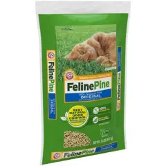 Feline Pine Fragrance Free 100% Natural Pine, Odor Control, Non-Clumping Cat Litter - 20lbs