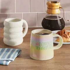16oz Stoneware Low Key Thriving Mug - Room Essentials&trade;: Coffee Cup, Microwave & Dishwasher Safe Drinkware