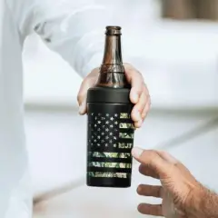 FrostBuddy Universal Buddy XL Insulated Can Cooler | Fits 12oz, 16oz, Slim Cans & Bottles | Stainless Steel Drinks Holder