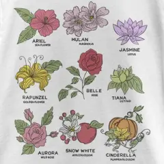Girl's Disney Princess Floral Chart T-Shirt