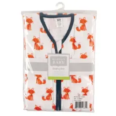 Hudson Baby Infant Boy Muslin Cotton Sleeveless Wearable Sleeping Bag, Sack, Blanket, Foxes