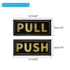 Unique Bargains Self-Adhesive Waterproof Convenience Store Push Pull Door Sign 2 Set