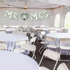Big Dot of Happiness Boho Botanical Bride - Greenery Bridal Shower and Wedding Party Decorations - Mr and Mrs - Outdoor Letter Banner