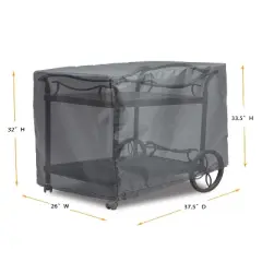 Summerset Shield Tea Cart Cover Ultimate Protection for Your Outdoor Furniture 37.5" x 26" x 32"/33.5" Mercury