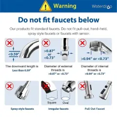 Waterdrop Water Filter for Sink Faucet, 320 Gallon Tap Water Filter,with 1 Filter