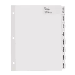 Avery Easy Peel Lrg Tab Dividers 8-Tab 4/PK White 14439