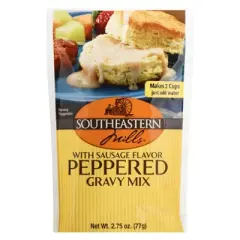 Southeastern Mills Peppered Gravy Mix With Sausage Flavor - Case of 24/2.75 oz
