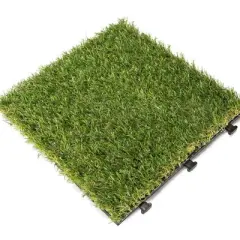 Courtyard Casual Artificial Grass Deck Tile, 9 pc Set