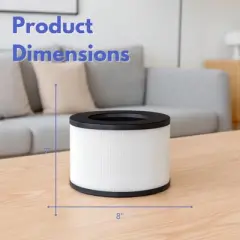 Nispira TZ-K1 Plus Replacement Filter Compatible with ToLife TZ-K1 Plus Air Purifiers Large Room 1291 Sq ft Size 7"L x 8"W x 8"Th, 2 Pack