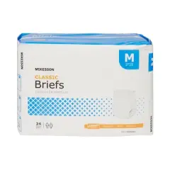 McKesson Classic Incontinence Briefs, Light Absorbency, Unisex, Medium