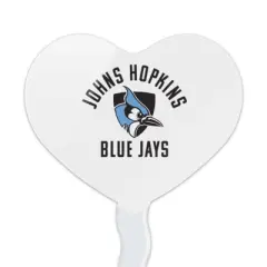 Johns Hopkins University Blue Jays Logo Heart Love Cupcake Picks Toppers Decoration Set of 6