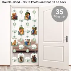 Big Dot of Happiness Boho Botanical - Greenery Party Vertical Photo Garland 35 Pieces