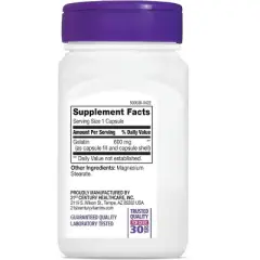 21st Century Gelatin 600 mg 100 Capsules