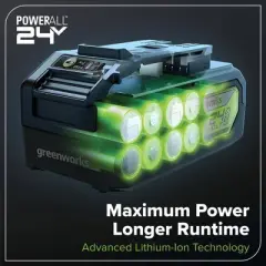 Greenworks Powerall 2x24V 21" Brushless Push Mower with (2) 4.0Ah Batteries and Charger