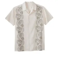 KS Island by KingSize Men's Big & Tall Short Sleeve Island Shirt