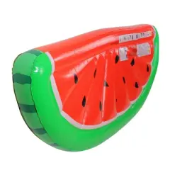Pool Central 70.5" Inflatable 1-Person Watermelon Lounge Pool Mat - Red/Green