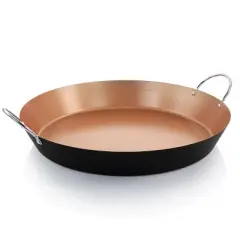 Oster Stonefire Carbon Steel Nonstick 16 Inch Paella Pan in Copper