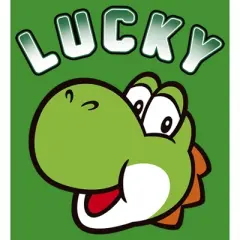 Boy's Nintendo Super Mario St. Patrick's Day Lucky Yoshi Retro T-Shirt