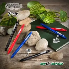 Zebra Z-Grip Recycled Retractable Ballpoint Pen Medium Point 1.0mm Blue Ink 24/Pack (20324)