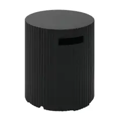 Christopher Knight Home Leora Modern 16" x 20" Ribbed Concrete Propane Tank Cover