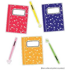 Carson Dellosa Education Notebooks and Pens Cut-Outs, 36 Per Pack, 3 Packs