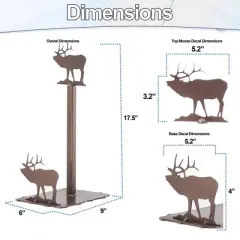 5 Star Super Deals Rustic Moose Paper Towel Holder - Wildlife Inspired Metal Kitchen Roll Stand Dispenser for Cabin and Lodge Decor