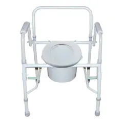 McKesson Commode Chair Drop Arms Steel Back Bar up to 300 lbs 1  Ct