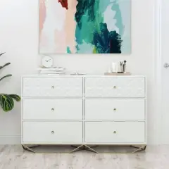 Blair 6 Drawer Dresser White - CosmoLiving by Cosmopolitan