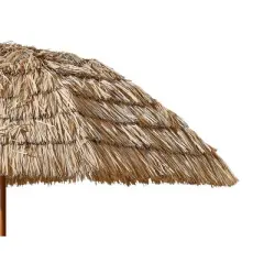 8'Thatch Patio Tiki Umbrella Tropical Palapa Raffia Tiki Hut Hawaiian Hula Beach Umbrella,Straw umbrella