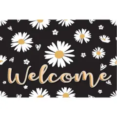 Ashley Productions&reg; The Original Fun Mat&trade;, Welcome Mat, 15.5" x 23.5", Daisies Welcome