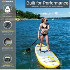 Solstice Watersports Islander Inflatable Raft Stand-Up Paddle Board Kit w/ Accessory & Camera Mount and Bungee Storage