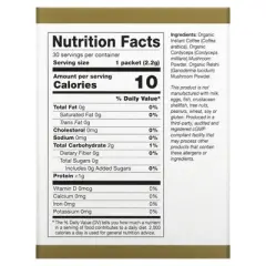 California Gold Nutrition CafeCeps, Certified Organic Instant Coffee with Cordyceps, and Reishi Mushroom Powder, 30 Packets, 0.08 oz (2.2 g) Each