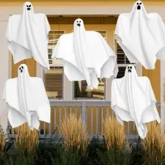 Joyfy 5 Pcs Halloween 27.5'' Hanging Ghost Decoration,Halloween Decor,Front Yard Patio Lawn Garden Outdoor and Holiday Porch Haunted House Tree D&eacute;cor