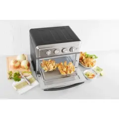 Cuisinart Air Fryer Toaster Oven: TOA-55WM, Stainless Steel, 1800W, 3-Year Warranty, Nonstick, Timer, Recipes Included