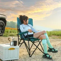 KWPZQEB Folding Camping Chairs, Portable Chair with Cup Holder and Carry Bag, Portable Collapsible Chair for Beach, Lawn, Outdoor Sports