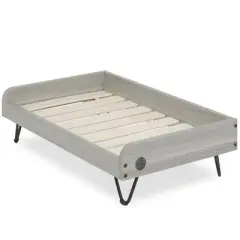 TailZzz Asher Wooden Pet Bed with Mattress  Elevated Pet Bed Greenguard Gold Certified Wooden Pet Bed