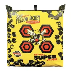 Morrell Yellow Jacket YJ-400 36 Pound Super Duper Weatherproof Adult Field Point Archery Bag Target w/ Deer Vitals, Bullseyes and Carry Handle, Yellow