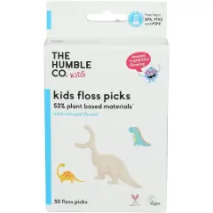 The Humble Co. - Floss Picks - Mint - Kids - Case of 4 - 50 ct