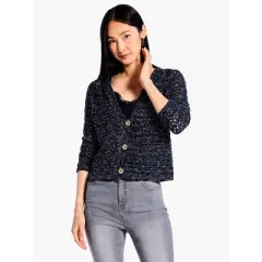 NIC + ZOE Midnight Sky Crochet Cardigan
